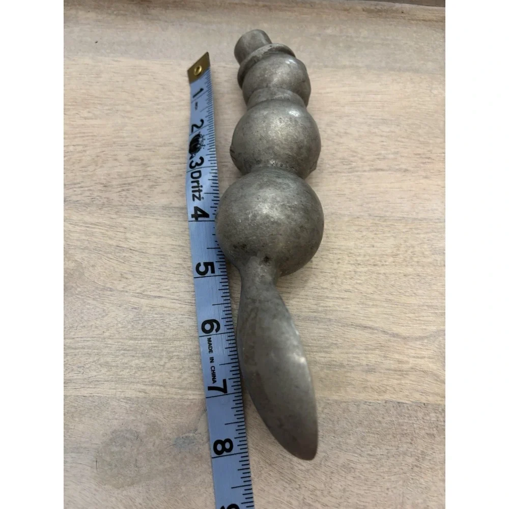Pewter Antique Snowman Ice Cream‎ Scoop Heavy